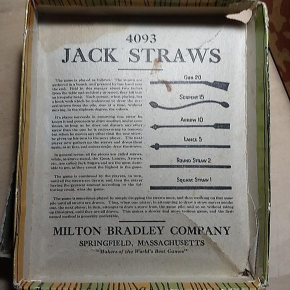 Vintage Milton Bradley ® game Jack straws series 4093 - Picture 3 of 3